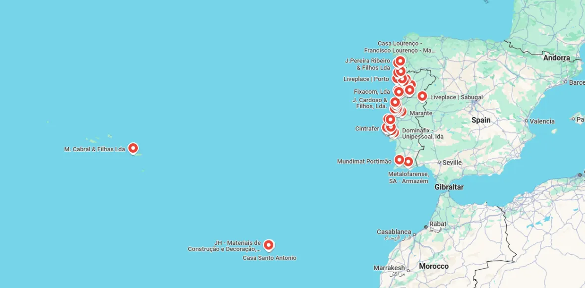 mapa de lojas aderentes