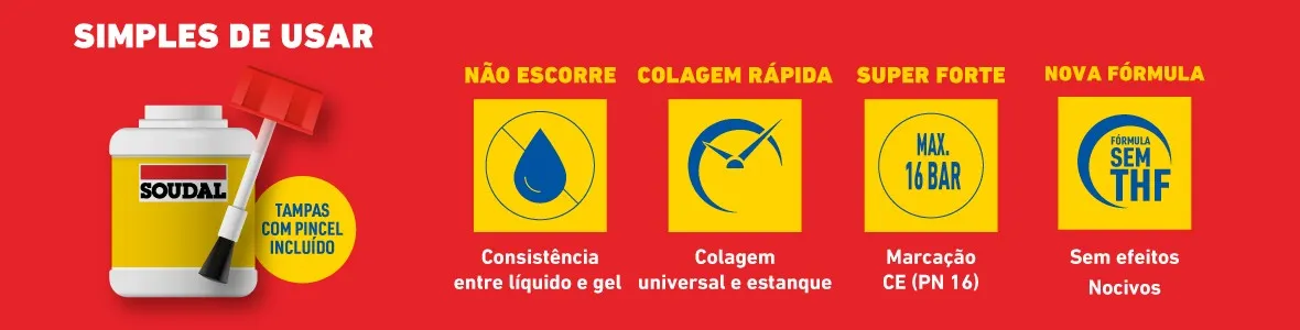 Colas PVC fácil aplicação