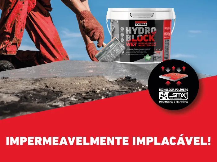 Aplicação Soudal HydroBlock Wet